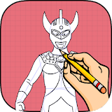 how to draw Ultraman icon
