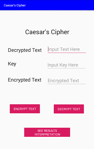Caesars Cipher Screen 3