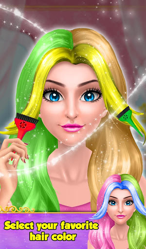 Android application Girl Hair Do Design Salon Game screenshort