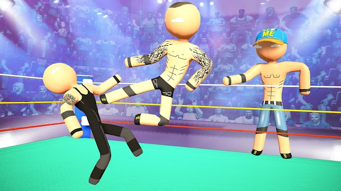 #4. Stickman wrestling Revolution (Android) By: MK Games Studio