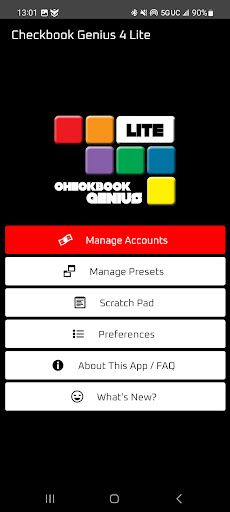 Android application Checkbook Genius 4 Lite screenshort