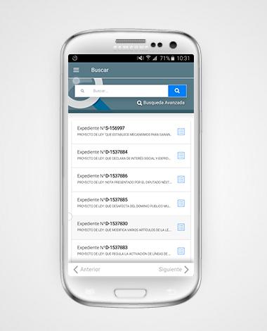 Android application Legislativo PY screenshort