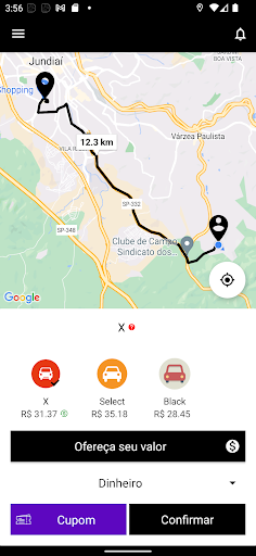 Android application Cooper Del Rei - Passageiro screenshort