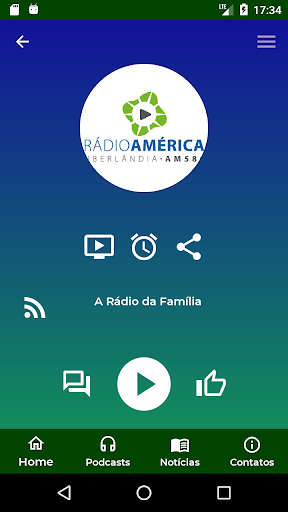 Android application Rádio América 580AM Uberlândia screenshort