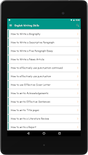 English Writing Skills Screenshot