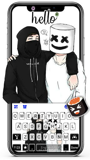 Android application Cool DJ Friends Keyboard Backg screenshort