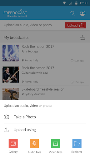 Freedocast Reporter Screen 3