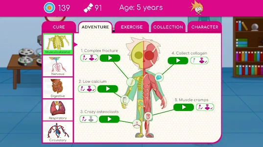 Human body adventure for kids