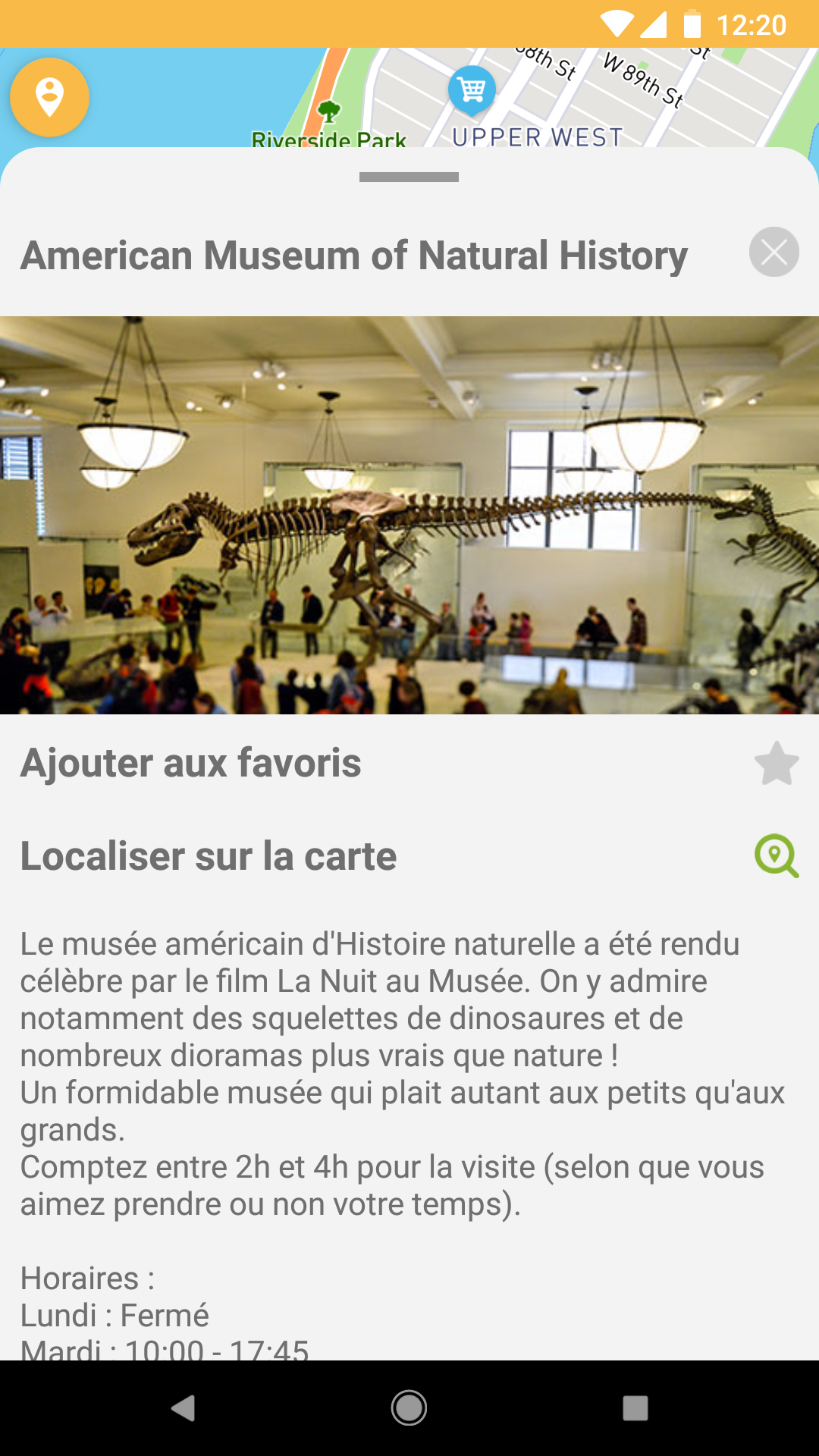 Android application Bons Plans Voyage New York screenshort
