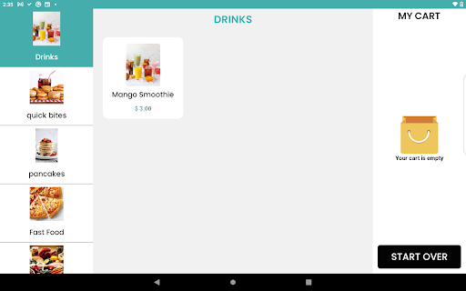 Android application KingX Pro Food Kiosk screenshort