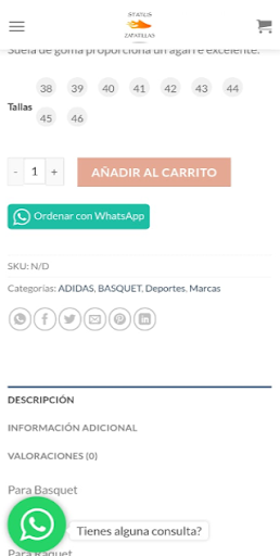Zapatillas Status Screen 3