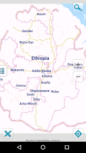 Map of Ethiopia offline Unknown