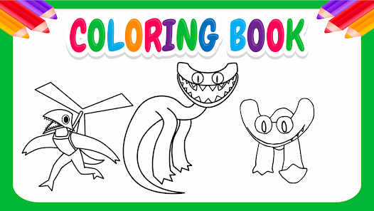 rainbow friends chapter coloring pages 2 green – Having fun with children