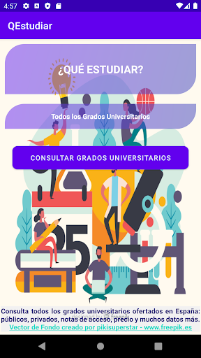 Android application Qué Estudiar screenshort