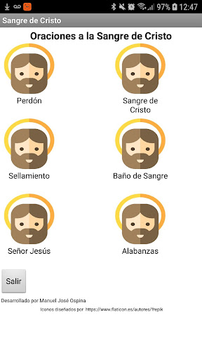 Android application Sangre de Cristo screenshort