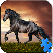 Horses Jigsaw Puzzle + LWP app icon