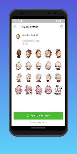 Android application Genshin Impact Chibi WASticker screenshort