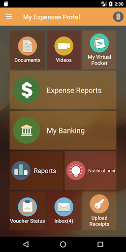 Android application MyExpense Portal screenshort
