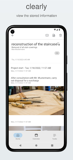 Contractor notes app Screen 2