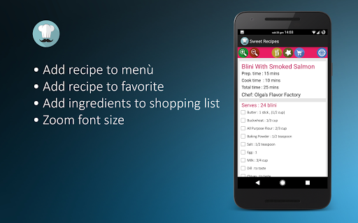 Sweet Recipes - Easy Cooking Screen 3