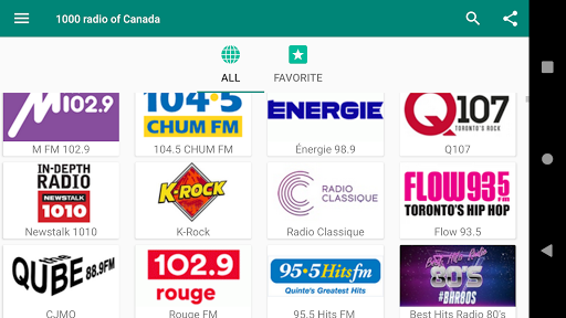 1000 radio of Canada Screen 2