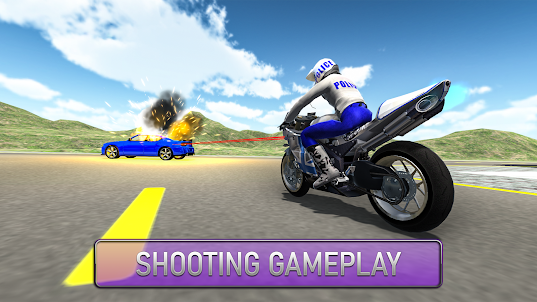 バイクシューティングミッションゲーム：警察脱出ゲーム