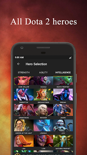Android application Dota Plus Heroes screenshort
