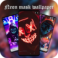 Neon Mask Wallpaper 4K - Led Purge Mask