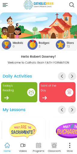 Android application CatholicBrain screenshort