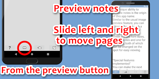 PreNotes Text notepad memopad Screen 2