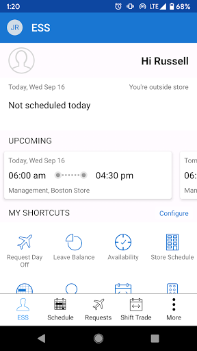 Android application ESS 45 Zebra screenshort