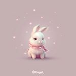 Cover Image of 下载 카카오톡 테마 - 사랑스러운 흰 토끼  APK