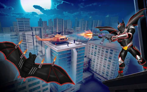 Flying Black Robot Hero Rescue