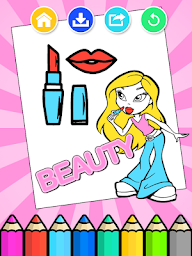 Fashion Dressup Beauty Coloring Book