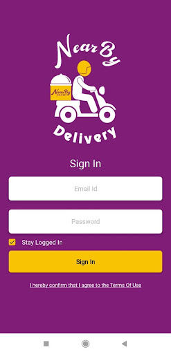 NearBy Delivery VENDOR Screen 2