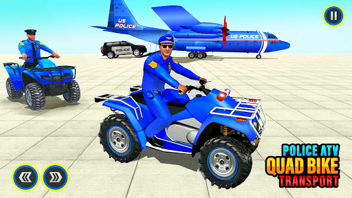 US Police ATV Quad Bike Plane Transport Game 3.2 screenshots 9
