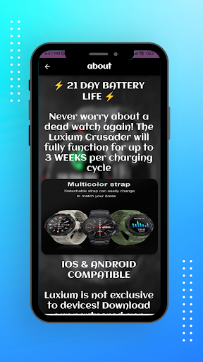 luxium smart watch guide Screen 2