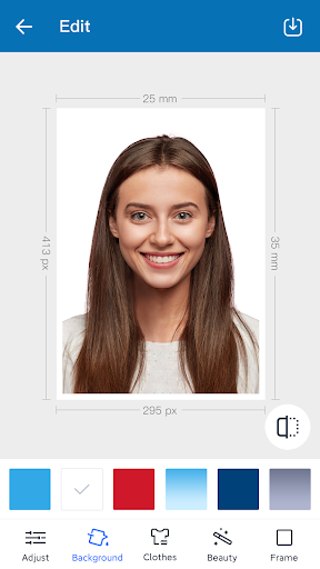 Screenshot of ID Photo & Passport Portrait