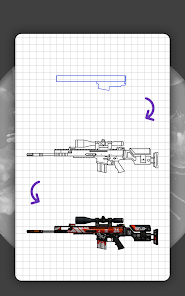 Screenshot 16 Cómo dibujar armas. Pieles android