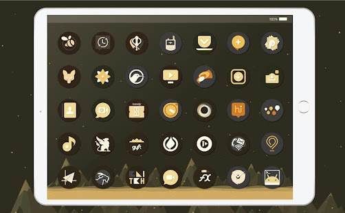 Snímek obrazovky Retro O Icon Pack