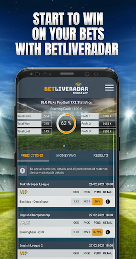 Android application BetLiveRadar screenshort