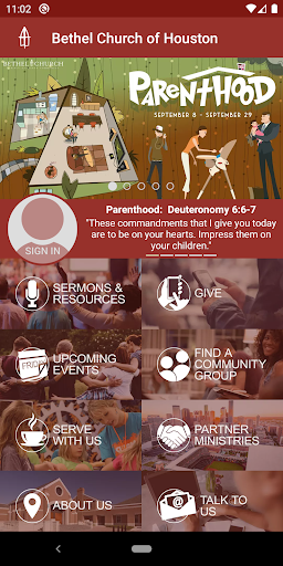 Android application Bethel Church of Houston screenshort