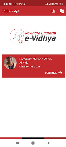 RBS e-Vidhya Parent Portal Screen 3