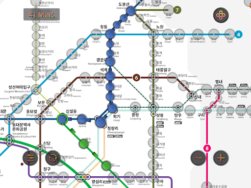 Seoul Metro Map Route 서울 지하철도