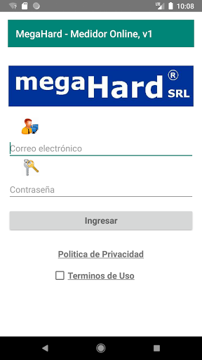 Android application Megahard Medidor Online screenshort