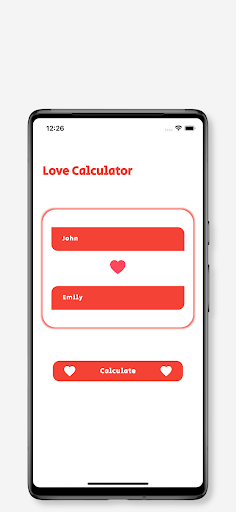 Android application Love Calculator screenshort