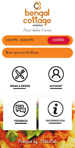 Android application Bengal Cottage Horwich screenshort