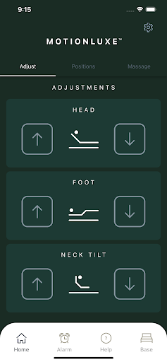 Android application Hugel® Smart Bed Control screenshort