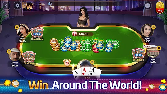 Taash Gold – Teen Patti Rung 3 Patti Poker Game MOD APK 2