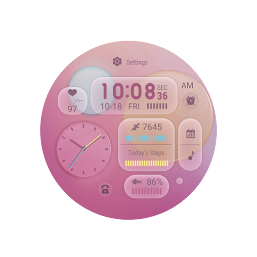 Pastel glass For Wear OS logo